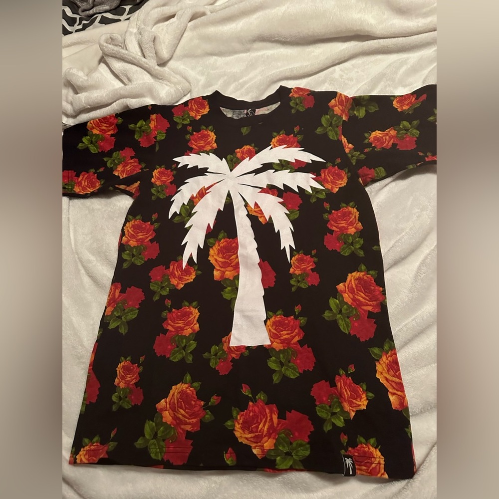 ♥️ Blvd Men’s Black/Red Palm Trees Graphics T-Shirt